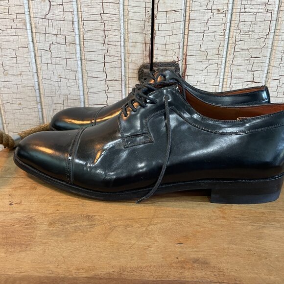Dack's Uptown Hand Bench Made Men's Derby Shoes Black 12 /13 - Picture 2 of 6